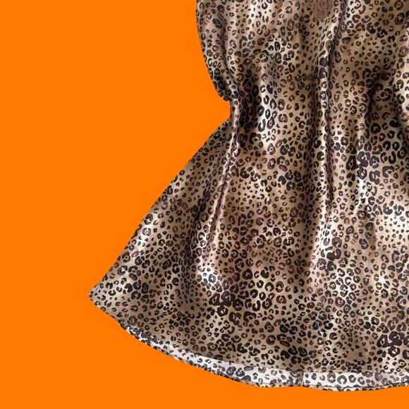 90's 00's vintage satin leopard print y2k slip dress SMALL - Picture 3 of 6